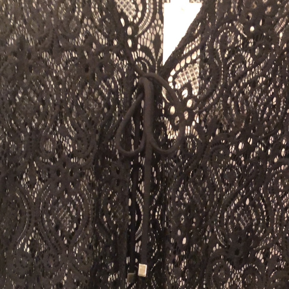 Elan Beach Long Black Lace Cover Up - Picture 7 of 15